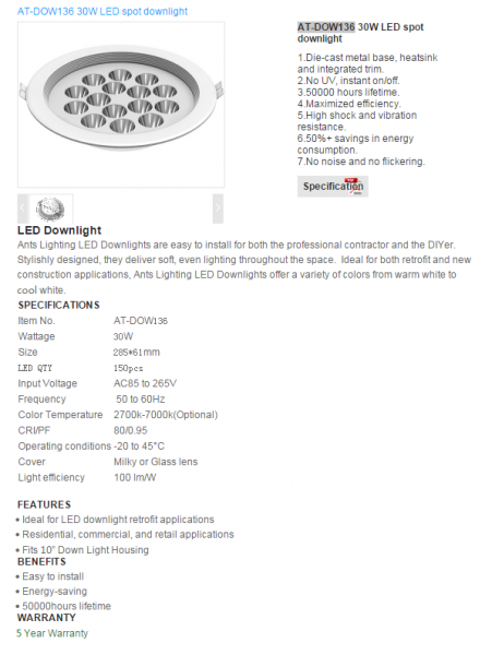 LED DownLighters