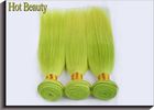 Fluorescent Green Virgin Human Hair Extensions No Shedding 100g / Pack