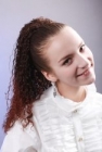 Light Brown Curly Human Pony Tail Wigs and Extension for Lady