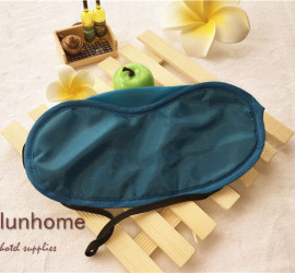 Blue polyester eye mask