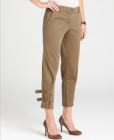 Buckle tab cropped pants