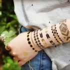 metallic temporary tattoos