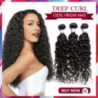 Top sale Brazilian / Peruvian / Malaysian / India Virgin Hair Deep Curl 200g & 300g