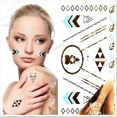 E Metallic Temporary Tattoos