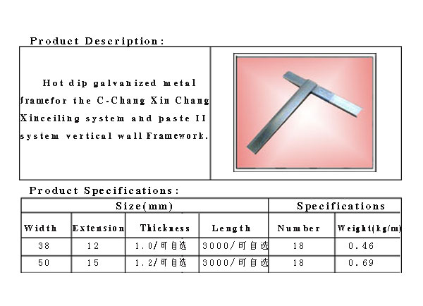 Galvanized Light Steel Keel