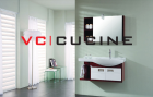 Modern style red and white PVC vanity— VC-BMP-08