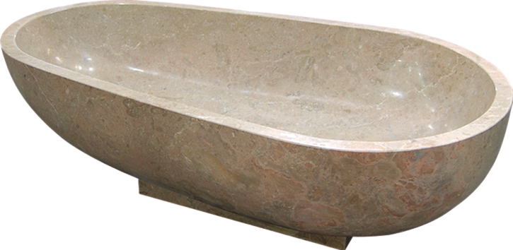 Polished Stone Bathtub